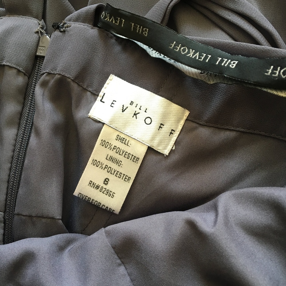 Bill Levkoff Bridesmaids Dress Slate - Picture 3 of 4